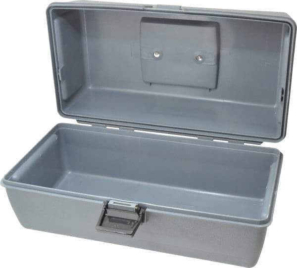 Flambeau - 1 Compartment Utility Tool Box - 13" Wide x 6" Deep x 6-1/4" High, Copolymer Resin, Gray - Eagle Tool & Supply