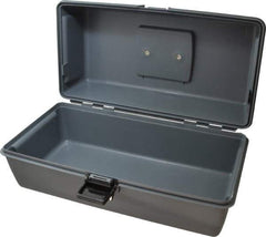 Flambeau - 1 Compartment Utility Tool Box - 15" Wide x 6-3/4" Deep x 6-1/2" High, Copolymer Resin, Gray - Eagle Tool & Supply