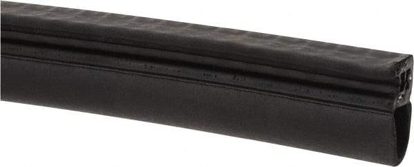 Made in USA - 13mm High, 10mm Max Compression, Keltan Clip On Gasket - 19-10 Door Gauge, 20mm Wide, Cut to Length - Eagle Tool & Supply