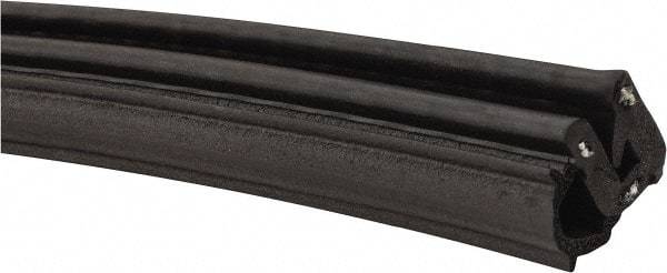 Made in USA - 11mm High, 3.5mm Max Compression, Keltan Clip On Gasket - 21-12 Door Gauge, 9.5mm Wide, Cut to Length - Eagle Tool & Supply