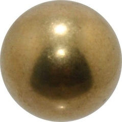 Value Collection - 5/8 Inch Diameter Brass Ball - 0.0002 Inch Sphericity, Grade 200, 75 to 87 B Hardness - Eagle Tool & Supply