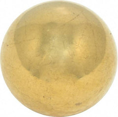 Value Collection - 1 Inch Diameter Brass Ball - 0.0002 Inch Sphericity, Grade 200, 75 to 87 B Hardness - Eagle Tool & Supply