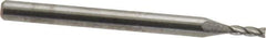 SGS - 1/16", 3/16" LOC, 1/8" Shank Diam, 1-1/2" OAL, 4 Flute, Solid Carbide Square End Mill - Single End, Uncoated, Spiral Flute, 30° Helix, Centercutting, Right Hand Cut, Right Hand Flute, Series 54 - Eagle Tool & Supply