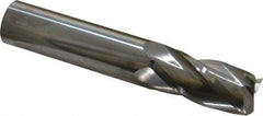 SGS - 5/8", 1-1/4" LOC, 5/8" Shank Diam, 3-1/2" OAL, 4 Flute, Solid Carbide Square End Mill - Single End, Uncoated, Spiral Flute, 30° Helix, Centercutting, Right Hand Cut, Right Hand Flute, Series 54 - Eagle Tool & Supply