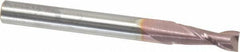 SGS - 7/32", 5/8" LOC, 1/4" Shank Diam, 2-1/2" OAL, 2 Flute, Solid Carbide Square End Mill - Single End, TiCN Finish, Spiral Flute, 30° Helix, Centercutting, Right Hand Cut, Right Hand Flute, Series 52 - Eagle Tool & Supply