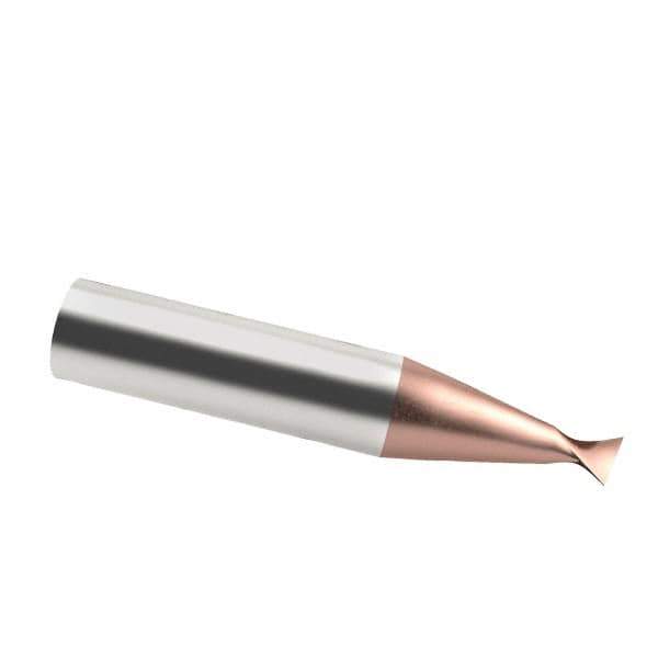 SGS - 1/2", 1" LOC, 1/2" Shank Diam, 3" OAL, 2 Flute, Solid Carbide Square End Mill - Single End, TiCN Finish, Spiral Flute, 30° Helix, Centercutting, Right Hand Cut, Right Hand Flute, Series 52 - Eagle Tool & Supply
