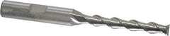 SGS - 1/4", 1-3/4" LOC, 3/8" Shank Diam, 3-9/16" OAL, 2 Flute, Solid Carbide Square End Mill - Single End, Uncoated, Spiral Flute, 45° Helix, Centercutting, Right Hand Cut, Right Hand Flute, Series 44 - Eagle Tool & Supply