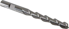 SGS - 3/8", 2-1/2" LOC, 3/8" Shank Diam, 4-1/4" OAL, 2 Flute, Solid Carbide Square End Mill - Single End, Uncoated, Spiral Flute, 45° Helix, Centercutting, Right Hand Cut, Right Hand Flute, Series 44 - Eagle Tool & Supply