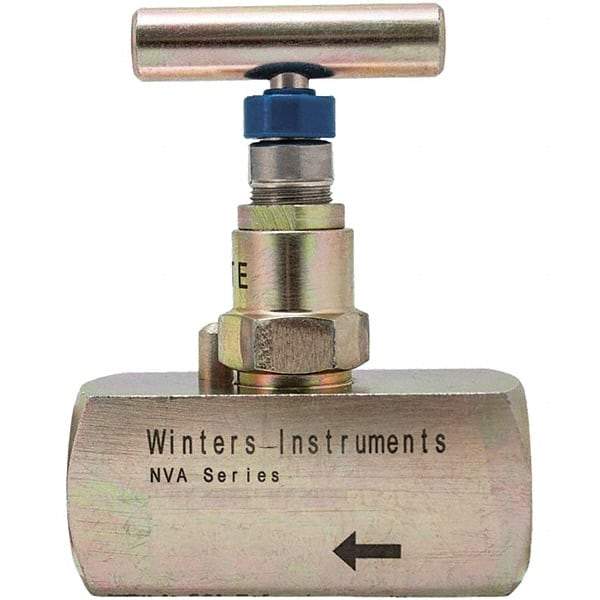 Value Collection - 1/4" Pipe, Inline Hard Seat Needle Valve - FNPT x FNPT Ends, Alloy Valve, 10,000 Max psi - Eagle Tool & Supply