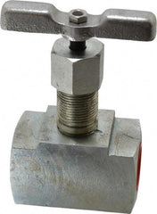 Value Collection - 1" Pipe, Inline Hard Seat Needle Valve - FNPT x FNPT Ends, Alloy Valve, 10,000 Max psi - Eagle Tool & Supply