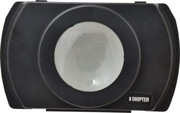 Electrix - 4 Diopter, 3" Wide, Task & Machine Light Magnifier Lens - Black, For Use with 7450 & 7452 Magnifiers - Eagle Tool & Supply