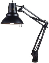 Electrix - 30 Inch, Spring Suspension, Clamp on, Incandescent, Black, Desk Light - 100 Watt, Nonmagnifying - Eagle Tool & Supply