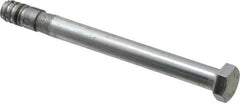 Made in USA - 3/8" Diam, 3/8" Drill, 4" OAL, Taper Bolt Concrete Anchor - Grade 5 Steel, Zinc-Plated Finish, Hex Head, Hex Drive - Eagle Tool & Supply