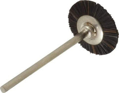 Osborn - 3/4" OD, 3/32" Shank Diam, Crimped Natural Fiber Wheel Brush - 0.003" Filament Diam, 25,000 RPM - Eagle Tool & Supply