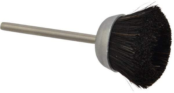 Osborn - 1" Diam, 1/8" Shank Straight Wire Cup Brush - 0.012" Filament Diam, 25,000 Max RPM - Eagle Tool & Supply