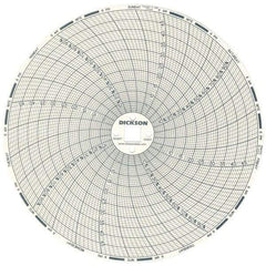 Dickson - 50°C, 7 Day Recording Time Chart - 6 Inch Diameter, 0 to 95% Humidity, Use with TH6 Recorders - Eagle Tool & Supply