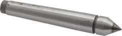 Value Collection - 0.48" Head Diam, Carbide-Tipped Steel Standard Point Solid Dead Center - 1MT Morse Taper, 0.48" Point Diam, 3.15" OAL - Eagle Tool & Supply