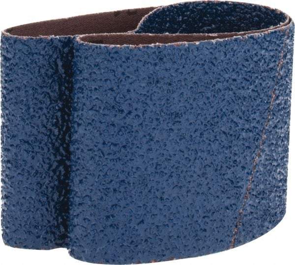 Made in USA - 3" Wide x 21" OAL, 24 Grit, Zirconia Alumina Abrasive Belt - Zirconia Alumina, Very Coarse, Coated, X Weighted Cloth Backing - Eagle Tool & Supply