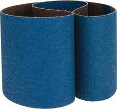 Made in USA - 4" Wide x 36" OAL, 40 Grit, Zirconia Alumina Abrasive Belt - Zirconia Alumina, Coarse, Coated, X Weighted Cloth Backing - Eagle Tool & Supply