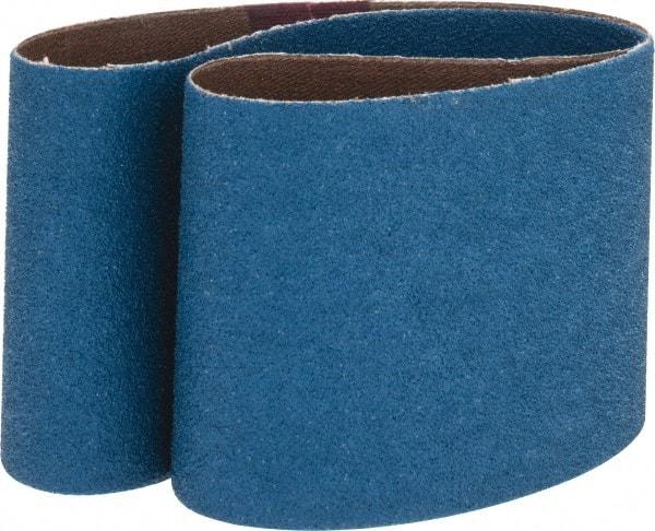 Made in USA - 3" Wide x 24" OAL, 60 Grit, Zirconia Alumina Abrasive Belt - Zirconia Alumina, Medium, Coated, X Weighted Cloth Backing - Eagle Tool & Supply