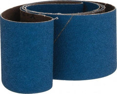 Made in USA - 2-1/2" Wide x 60" OAL, 60 Grit, Zirconia Alumina Abrasive Belt - Zirconia Alumina, Medium, Coated, X Weighted Cloth Backing - Eagle Tool & Supply