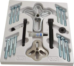 OTC - 16 Piece, 5 Ton Capacity, 4" Spread, Flange-Type Puller Set - 12-1/4" OAL - Eagle Tool & Supply