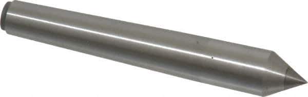 Made in USA - Carbide-Tipped Alloy Steel Standard Point Solid Dead Center - 1MT Morse Taper, 3-5/16" OAL - Eagle Tool & Supply