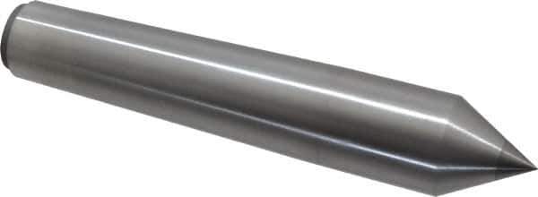 Made in USA - Carbide-Tipped Alloy Steel Standard Point Solid Dead Center - 4MT Morse Taper, 6-3/4" OAL - Eagle Tool & Supply