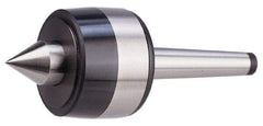 Bison - MT6 Taper Shank, 5.12" Head Diam 7,700 Lb Capacity Live Center - 2,000 Max RPM, 2.48" Point Diam, 2.52" Point Len, 7,700 Lb Max Workpc, 13.13" OAL, 2.52" Long Tip, Standard Point - Eagle Tool & Supply