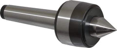 Bison - MT2 Taper Shank, 1.57" Head Diam 460 Lb Capacity Live Center - 5,000 Max RPM, 0.7" Point Diam, 0.87" Point Len, 460 Lb Max Workpc, 4.74" OAL, 0.87" Long Tip, Standard Point - Eagle Tool & Supply