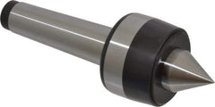 Bison - MT4 Taper Shank, 2.52" Head Diam 1,850 Lb Capacity Live Center - 3,000 Max RPM, 1.1" Point Diam, 1.24" Point Len, 1,850 Lb Max Workpc, 7.24" OAL, 1.24" Long Tip, Standard Point - Eagle Tool & Supply