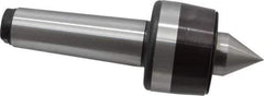 Bison - MT5 Taper Shank, 3.35" Head Diam 4,400 Lb Capacity Live Center - 2,500 Max RPM, 1.61" Point Diam, 1.77" Point Len, 4,400 Lb Max Workpc, 9.33" OAL, 1.77" Long Tip, Standard Point - Eagle Tool & Supply