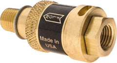 Coilhose Pneumatics - 1/4" Pipe, FNPT x MNPT, Brass Lockout Valve - 150 Max psi, Brass Sleeve - Eagle Tool & Supply