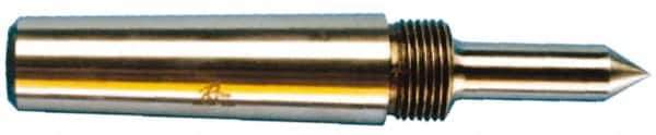 Riten - 1-3/4" Head Diam, Steel Standard Point Solid Dead Center - 5MT Morse Taper, 1-3/4" Point Diam, 2-15/32" Point Length - Eagle Tool & Supply