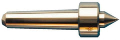 Riten - B&S 10 Taper Shank, 2-1/8" Head Diam 6,750 Lb Capacity Live Center - 1,000 Max RPM, 1-3/16" Long Case, 1" Point Diam, 1" Point Len, 1,800 Lb Max Workpiece, Standard Point - Eagle Tool & Supply