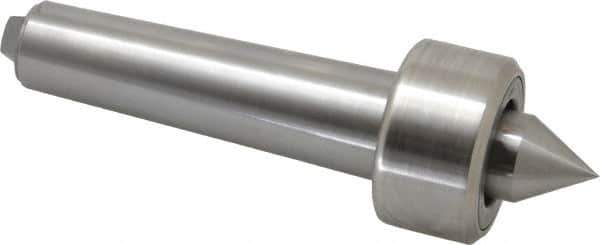 Riten - MT4 Taper Shank, 2-1/8" Head Diam 6,750 Lb Capacity Live Center - 1,000 Max RPM, 1-3/16" Head Length, 1" Point Diam, 1" Point Len, 1,800 Lb Max Workpc, Standard Point - Eagle Tool & Supply