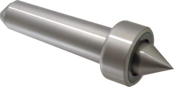 Riten - MT5 Taper Shank, 2-13/16" Head Diam 9,400 Lb Capacity Live Center - 1,000 Max RPM, 1-13/32" Head Length, 1-1/2" Point Diam, 1-1/2" Point Len, 3,800 Lb Max Workpc, Standard Point - Eagle Tool & Supply