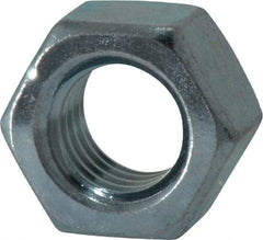 Value Collection - 1/2-13 UNC Steel Right Hand Hex Nut - 3/4" Across Flats, 7/16" High, Zinc Clear Finish - Eagle Tool & Supply