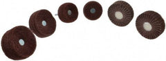 Superior Abrasives - 6 Piece Finishing Wheel Kit - 80 & 180 Grit, Medium & Very Fine Grade, Mounted on 1/4" Shank - Eagle Tool & Supply