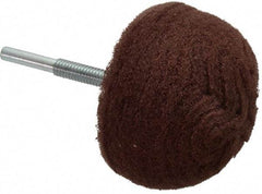 Superior Abrasives - 3" Diam x 2" Thick, Mounted Polishing Wheel - Fine Grade, 1/4" Shank Diam - Eagle Tool & Supply