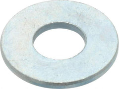 Value Collection - 1/4" Screw, Steel USS Flat Washer - 0.307" ID x 0.749" OD, 0.08" Thick, Zinc-Plated Finish - Eagle Tool & Supply