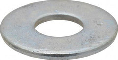 Value Collection - 1/2" Screw, Steel USS Flat Washer - 0.557" ID x 1-1/2" OD, 0.132" Thick, Zinc-Plated Finish - Eagle Tool & Supply