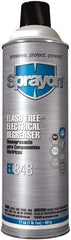 Sprayon - 17 Ounce Aerosol Electrical Grade Cleaner/Degreaser - 37,000 Volt Dielectric Strength, Nonflammable, Food Grade, Plastic Safe - Eagle Tool & Supply