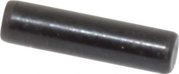 Holo-Krome - 3mm Diam x 12mm Pin Length Grade 8 Alloy Steel Standard Dowel Pin - Black Luster Finish, C 60 (Surface) & C 50-58 Hardness, 1 Beveled & 1 Rounded End - Eagle Tool & Supply