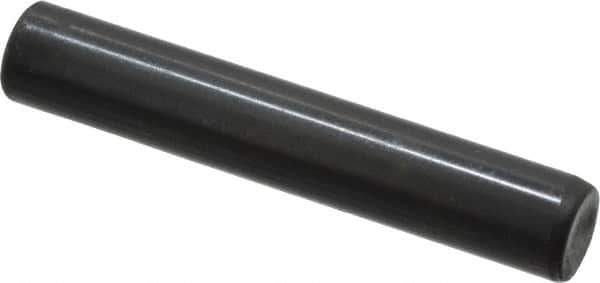 Holo-Krome - 6mm Diam x 35mm Pin Length Grade 8 Alloy Steel Standard Dowel Pin - Black Luster Finish, C 60 (Surface) & C 50-58 Hardness, 1 Beveled & 1 Rounded End - Eagle Tool & Supply