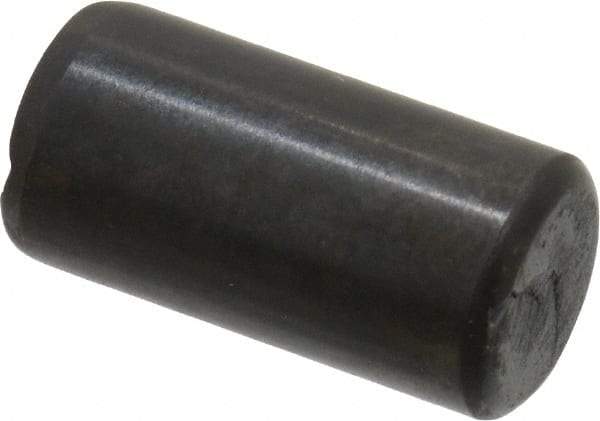 Holo-Krome - 8mm Diam x 16mm Pin Length Grade 8 Alloy Steel Standard Dowel Pin - Black Luster Finish, C 60 (Surface) & C 50-58 Hardness, 1 Beveled & 1 Rounded End - Eagle Tool & Supply
