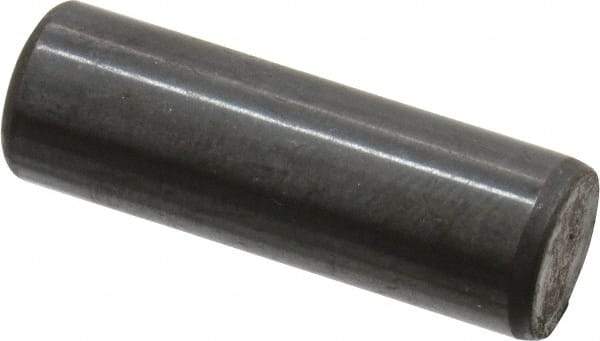 Holo-Krome - 8mm Diam x 25mm Pin Length Grade 8 Alloy Steel Standard Dowel Pin - Black Luster Finish, C 60 (Surface) & C 50-58 Hardness, 1 Beveled & 1 Rounded End - Eagle Tool & Supply