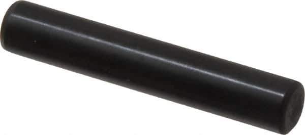 Holo-Krome - 8mm Diam x 45mm Pin Length Grade 8 Alloy Steel Standard Dowel Pin - Black Luster Finish, C 60 (Surface) & C 50-58 Hardness, 1 Beveled & 1 Rounded End - Eagle Tool & Supply