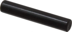 Holo-Krome - 8mm Diam x 45mm Pin Length Grade 8 Alloy Steel Standard Dowel Pin - Black Luster Finish, C 60 (Surface) & C 50-58 Hardness, 1 Beveled & 1 Rounded End - Eagle Tool & Supply
