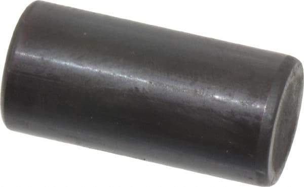 Holo-Krome - 12mm Diam x 25mm Pin Length Grade 8 Alloy Steel Standard Dowel Pin - Black Luster Finish, C 60 (Surface) & C 50-58 Hardness, 1 Beveled & 1 Rounded End - Eagle Tool & Supply